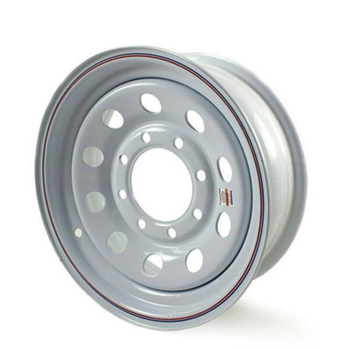 16x6 8-Lug on 6.5" White Mod Trailer Wheel - (-0.50" Offset)