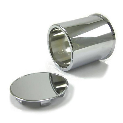 Sendel 2.80" Chrome Plastic Center Cap with Chrome Plug CCS041