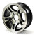Sendel 14X5.5 5-Lug on 4.5" Aluminum T03 Trailer Wheel Black Inlay - T03-45545BM