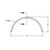 RockStopper 32x9 Single Axle Round 16-Gauge Steel Trailer Fender - One Fender