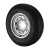 Kenda ST225/75R15 Loadstar Trailer Tire LRD on 6 Bolt Silver Spoke Wheel