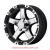 Sendel 15x6 5-lug on 4.5" Aluminum T08 Black Machined Lip and Spoke - T08-56545BMLS