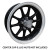 14x5 5-Lug on 4.5" Aluminum Series LV Trailer Wheel - Black w/ Machined Lip - LV45545BML