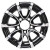 15x6 5-Lug on 4.5" RSR Aluminum Trailer Wheel - Black Inlay