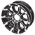15x6 5-Lug on 4.5" RSR Aluminum Trailer Wheel - Black Inlay