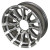 15x6 6-Lug on 5.5" RSR Aluminum Trailer Wheel - Silver Inlay