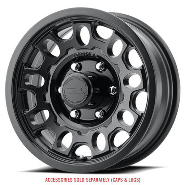 Sendel 16X7 6-Lug on 5.5" Aluminum T17 - Black Matte  - T17-67655MB