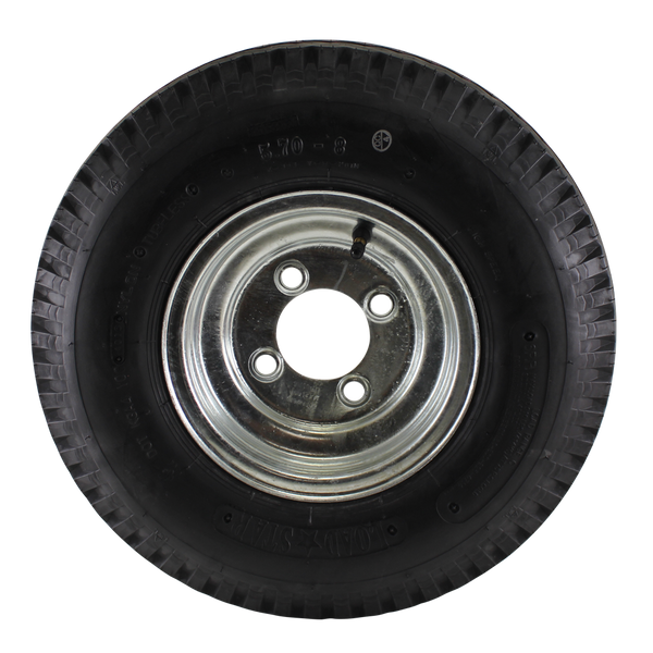 5.70X8 Loadstar Trailer Tire LRC on 4 Bolt Galvanized Wheel