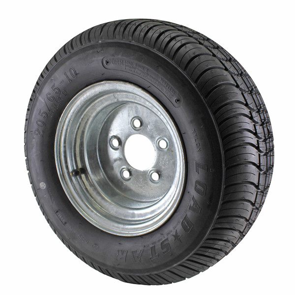 20.5X8.00-10 Loadstar Trailer Tire LRE on 5 Bolt Galvanized Wheel