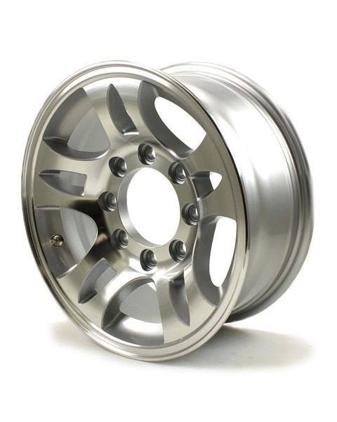 16X6.5 8-Lug on 6.5" Aluminum S5 Trailer Wheel - Heavy Duty - S567865HD