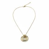 GOLD INTERLOCKING RING NECKLACE