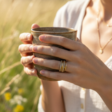GOLDEN BOHO LAYERED RING SET