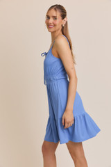 FRONT TIE BOW STRAP MINI DRESS (Updating)