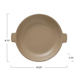 STONEWARE PLATE HANDLES REACTIVE GLAZE