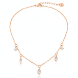 DELICATE RHINESTONE STATION NECKLACE