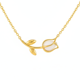 TULIP PENDANT GOLD DAINTY NECKLACE