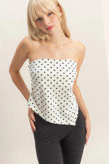 POLKA DOT TRIANGLE TUBE TOP