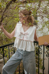 SAILOR COLLAR SLEEVELESS TOP