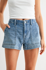 HIGH RISE TROUSER DENIM SHORT