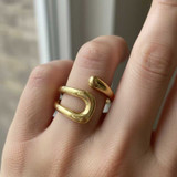BOHEMIAN GOLD ORGANIC OPEN RING