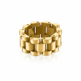 GOLD DIPPED LINK STATEMENT RING