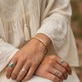 MOTHER OF PEARL & CRYSTAL BANGLE