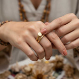 GOLD COIL WRAP NAIL RING