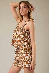 SLEEVELESS TIE SHOULDER CAMI