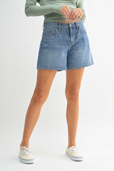 HIGH RISE LIGHTWEIGHT DENIM JEAN SHORT