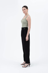 CONTRAST LINE STITCH KNIT TANK TOP