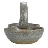 STONEWARE DOUBLE BOWL HANDLE