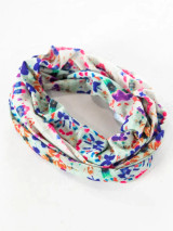 FULL BOHO BANDEAU HEADBAND - DARK CREAM TIE-DYE
