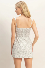 SMOCKED BACK FLORAL DRESS