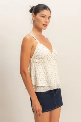 FLORAL RUFFLE TIERED TOP