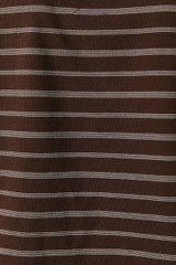 CROPPED ROUND NECK FRENCH BOXY STRIPED TOP