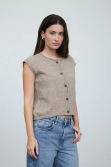 ROUND NECK SHORT SLEEVE ROLLED EDGE TOP