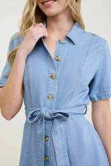 COLLARED BUTTON DOWN BELTED SHIRT DRESS COLLARED BUTTON DOWN BELTED SHIRT DRESS