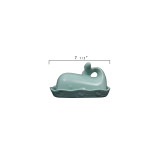 STONEWARE BUTTER DISH WHALE