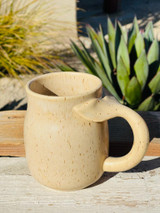 16 OZ. STONEWARE COFFEE MUG WITH WHALE TAIL HANDLE