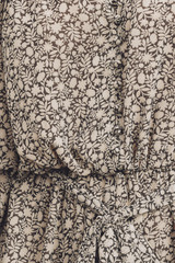 FLORAL BUTTON DETAIL TIE-WAIST DRESS