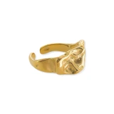 WATER RESISTANT ADJUSTABLE WRINKLY GOLD RING
