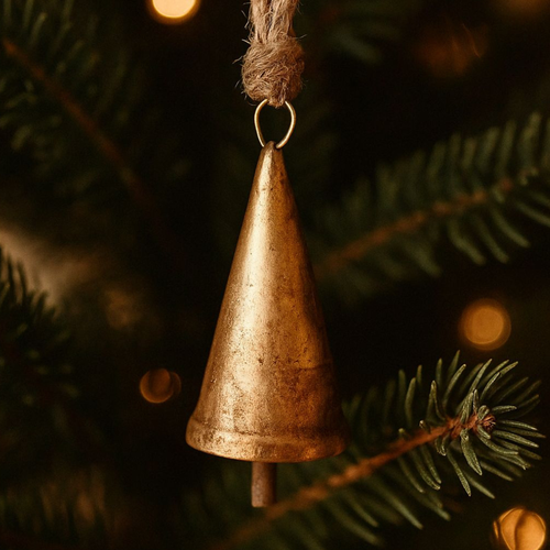 TAPERED BRASS BELL ORNAMENT