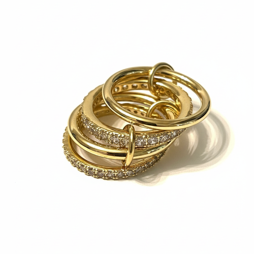 GOLDEN BOHO LAYERED RING SET