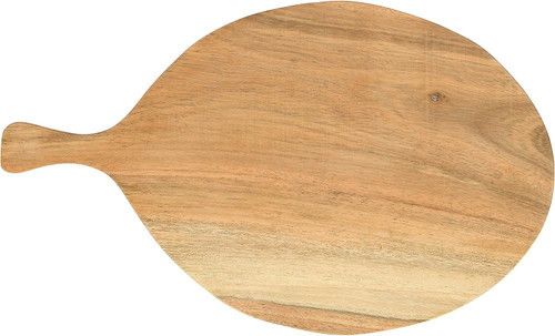 ROUND ACACIA WOOD CHEESE HANDLE CUTTING BOARD