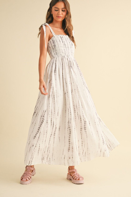 TIE DYE PRINTED MAXI DRESS