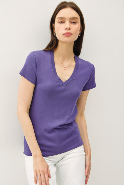 CLASSIC V-NECK SHORT SLEEVE SLIM T-SHIRT