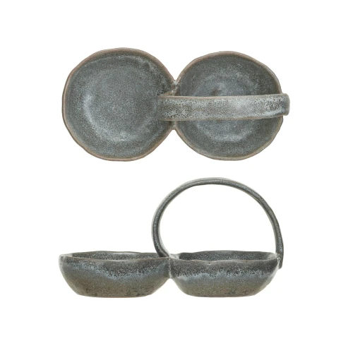 STONEWARE DOUBLE BOWL HANDLE