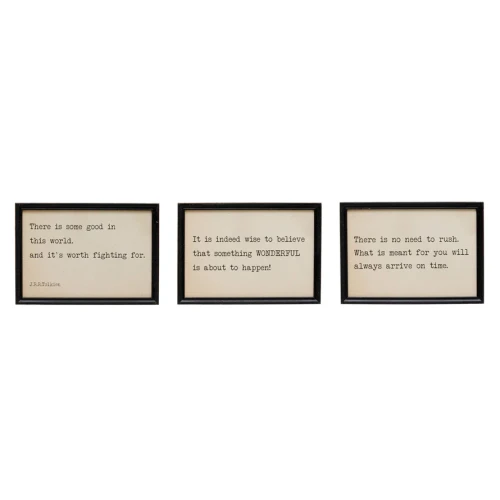 WOOD FRAMED WALL DECOR