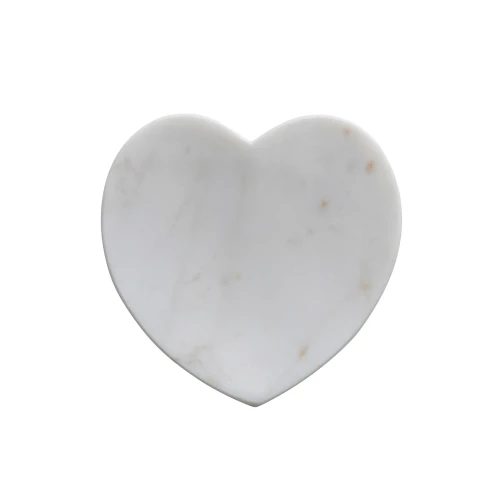 MARBLE HEART SHAPED DISH JEWELRY HOLDER