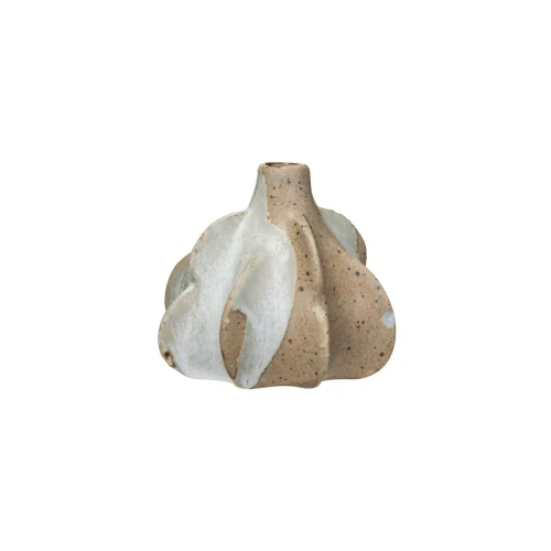 TEXTURED STONEWARE FORMED VASE
